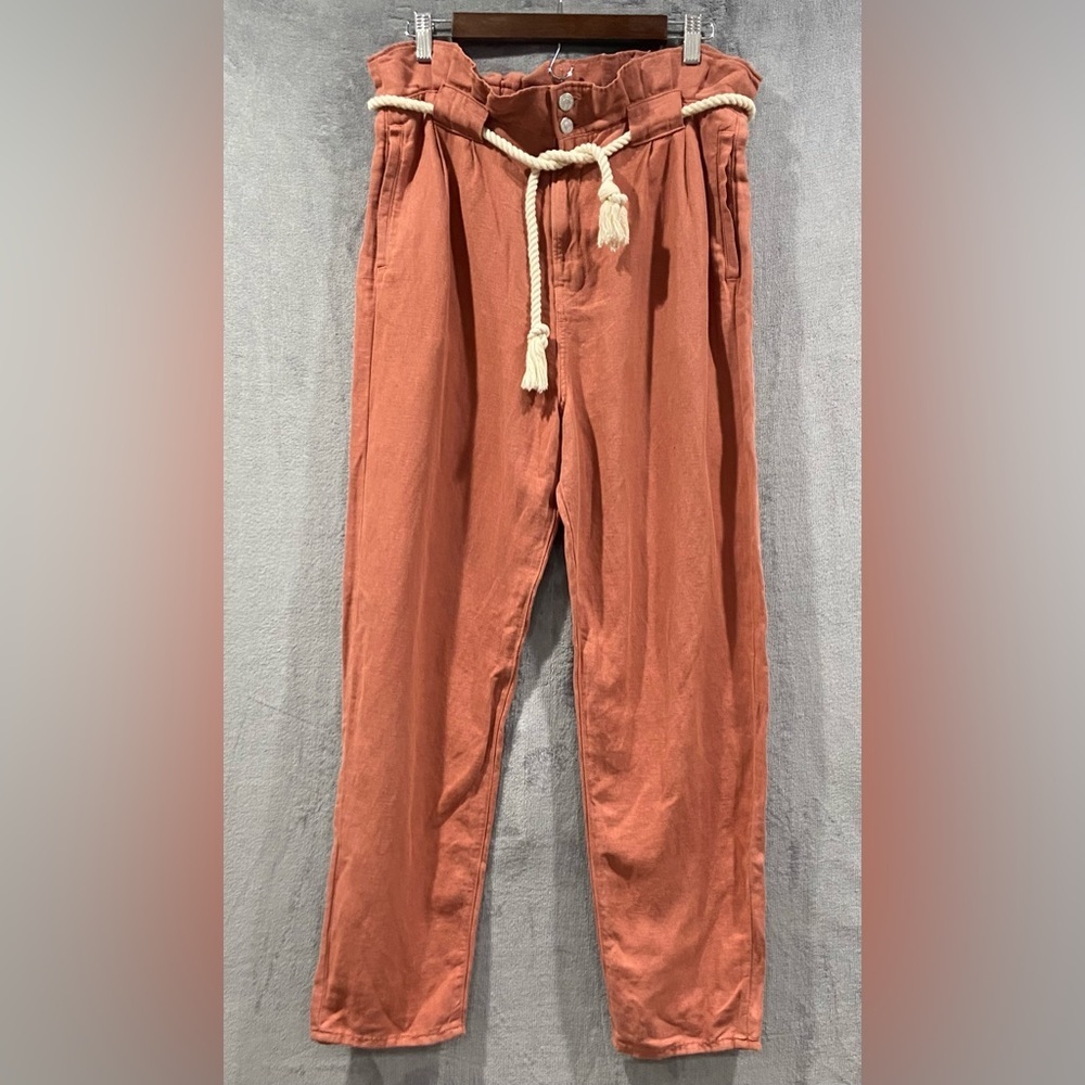 Veronica Beard Karter Pleated Crop Tie Waist Pants In Mocha Women’s Size 10 NWOT